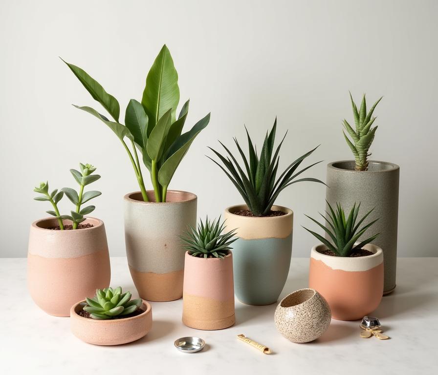 Unique ceramic planters and botanical accessories Singapore